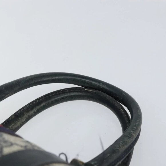 GUCCI GG Supreme Sherry Line Hand Bag PVC Navy Gold 012 3842 58 Auth gh1137 - Picture 9 of 16